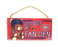 NHL 10"x5" Wooden Sign Littlest Fan Den Canadiens