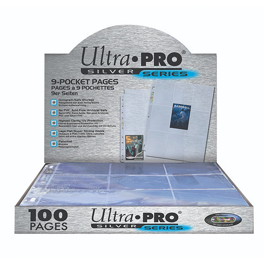 Ultra Pro Silver Series Hologram 9-Pocket Binder Pages Full Box