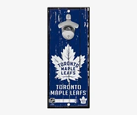 NHL Wooden Bottle Opener Sign Maple Leafs