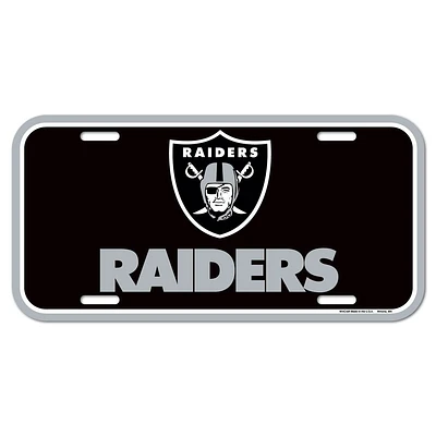 NFL License Plate Plastic Raiders