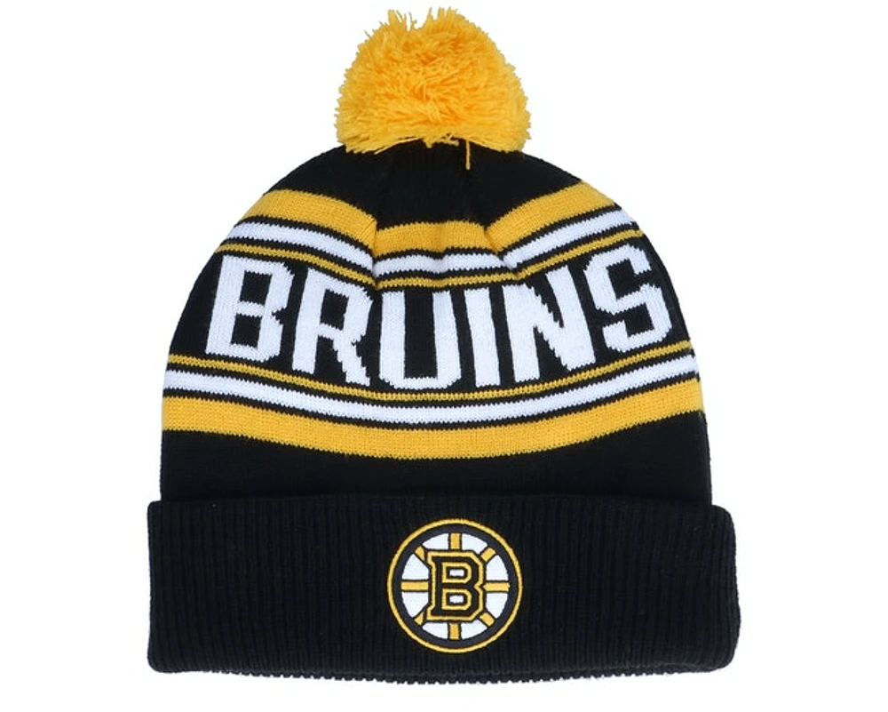 NHL Kids Knit Hat Jacquard Wordark Bruins