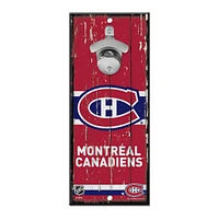 NHL Wooden Bottle Opener Sign Canadiens