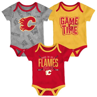 NHL Infant 3PC Onesie Set Game Time Flames