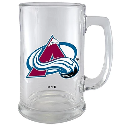 NHL Beer Mug 15 Oz Glass Sport Avalanche