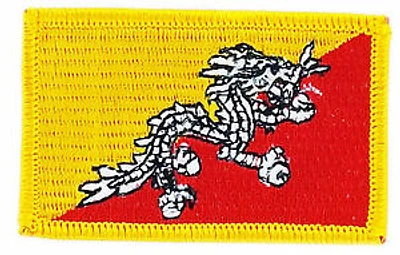 Country Patch Flag Bhutan