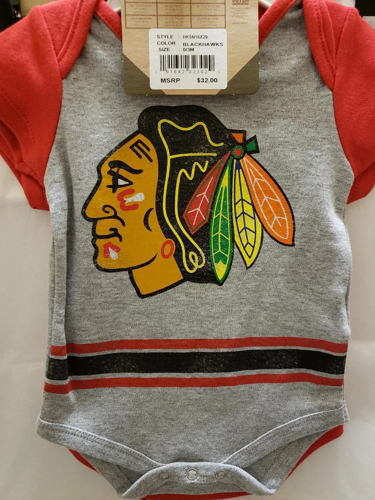 NHL Infant 2Pc Onesie Set Definitive Blackhawks