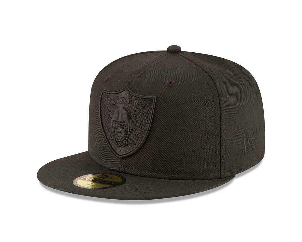 NFL Hat 5950 Blackout Raiders