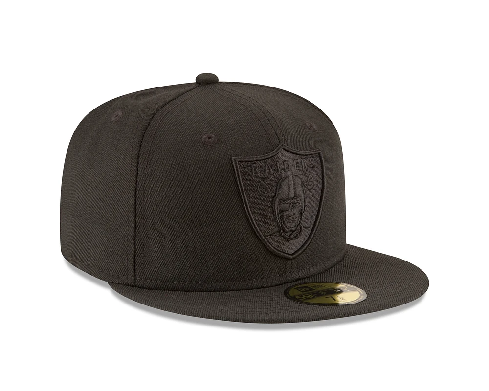 NFL Hat 5950 Blackout Raiders