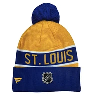 NHL Knit Hat Authentic Pro Rink Cuffed Pom Knit 2022 Blues