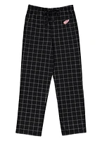 NHL PJ Pant Plaid Stitch Logo Red Wings