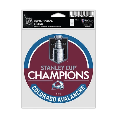 NHL Multi Use Decal 3.75x5 Champs 2022 Avalanche
