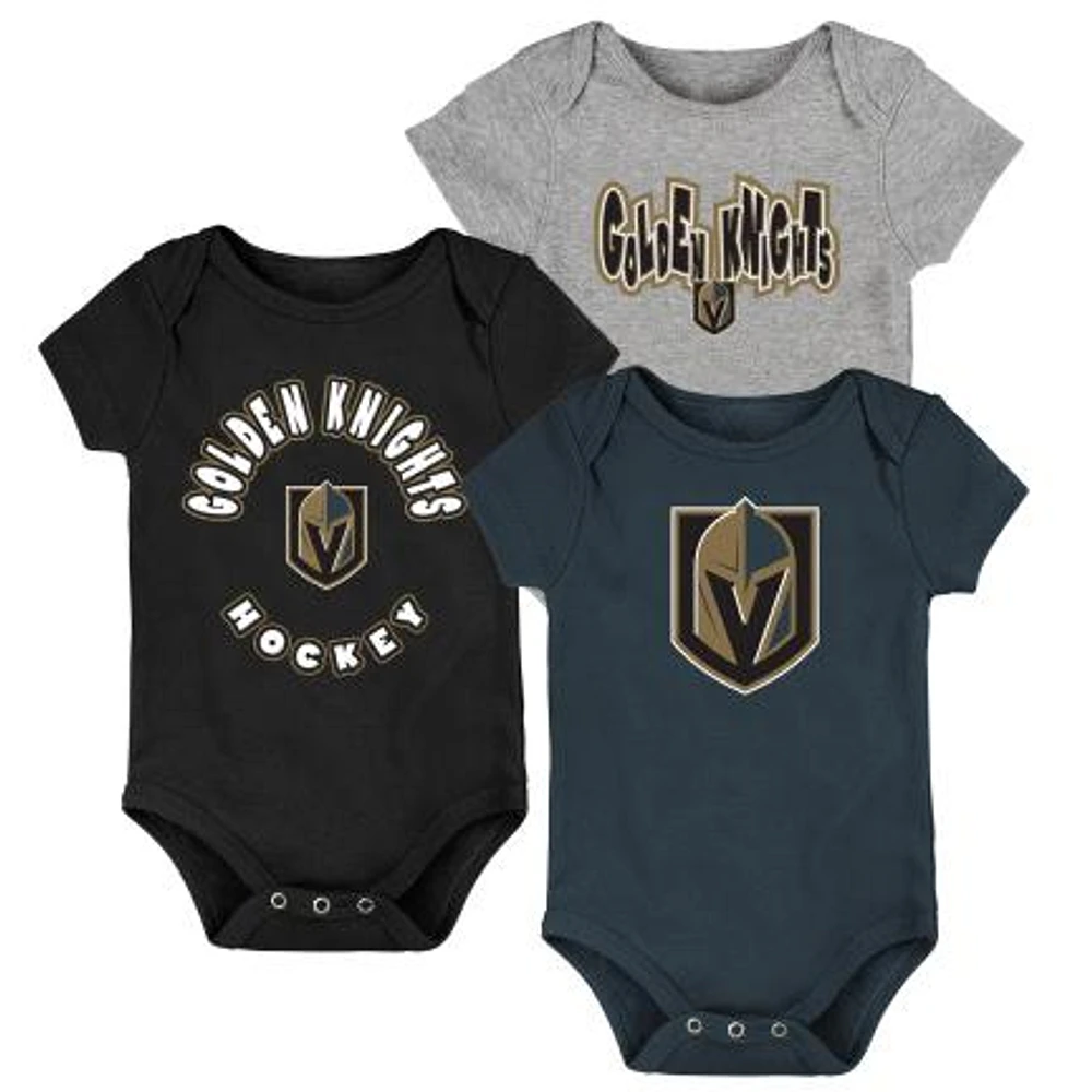 NHL Infant 3pc Onesie Set Everyday Fan Golden Knights