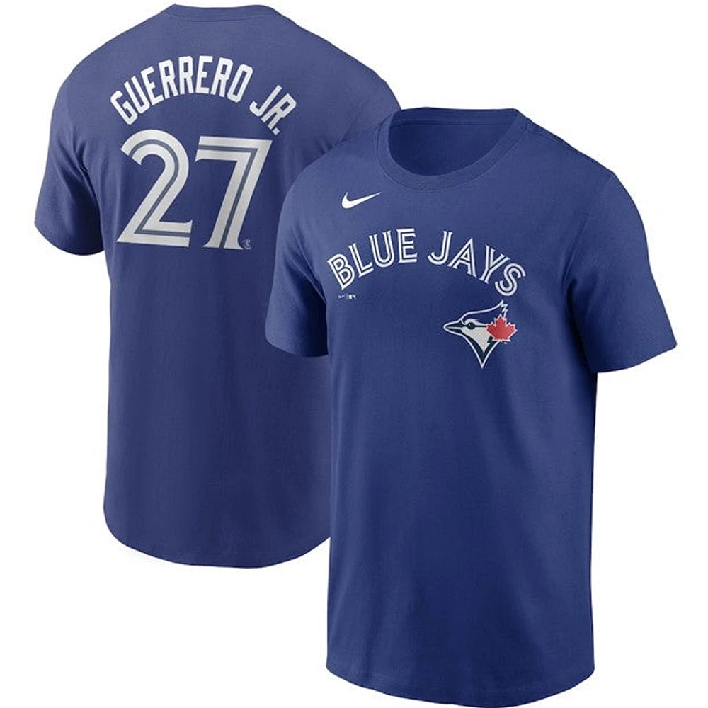 MLB Player T-Shirt Name And Number Alt Royal Vladimir Guerrero Jr Blue Jays