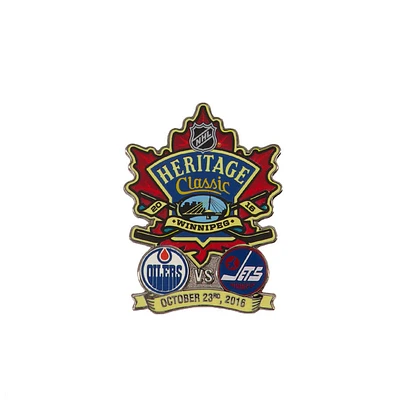 NHL Lapel Pin Heritage Classic Dueling Teams 2016 Oilers vs Jets