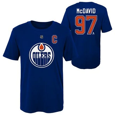 NHL Youth Player T-Shirt Home Royal Blue Connor McDavid Oilers