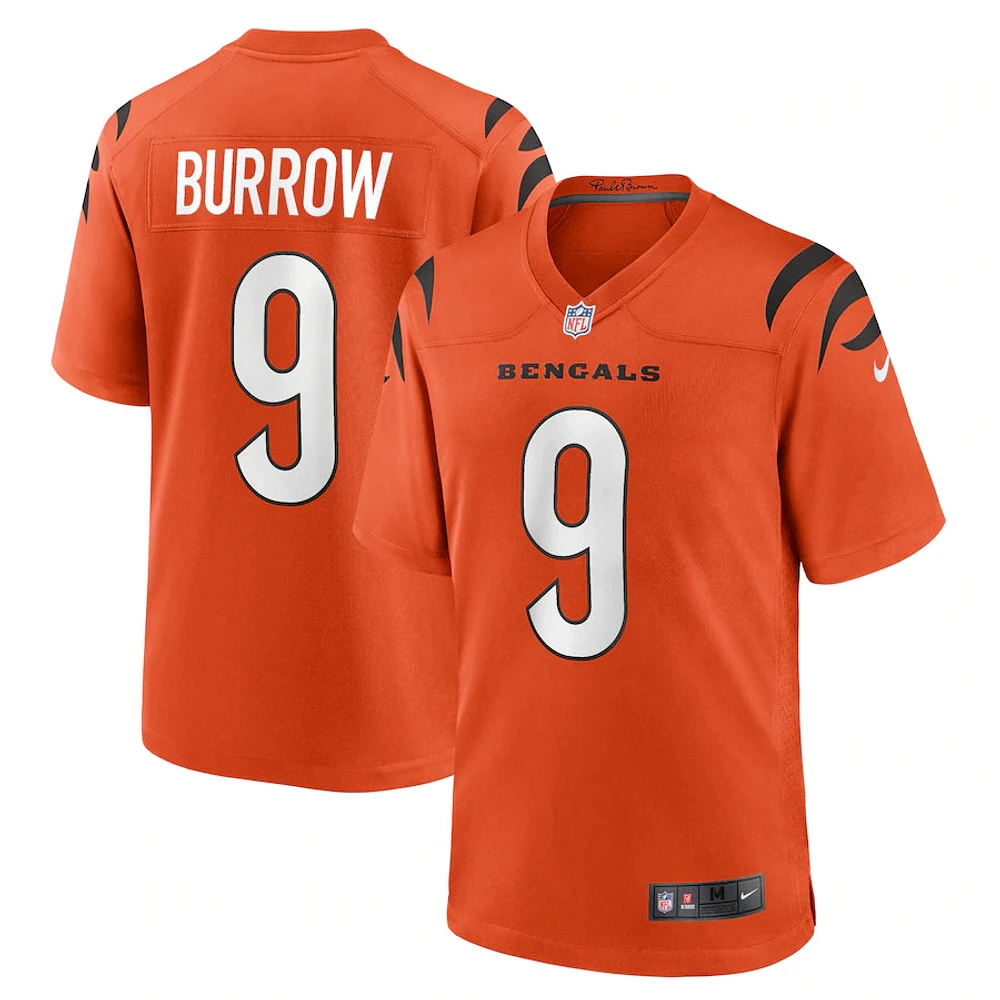 NFL Player Game Jersey Alt Orange Joe Burrow Bengals