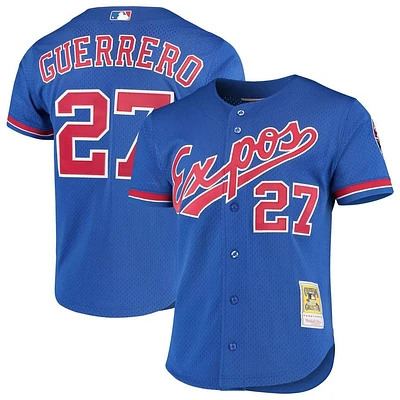 MLB Vintage Player Jersey Team Name Vladimir Guerrero Expos (Royal Blue)