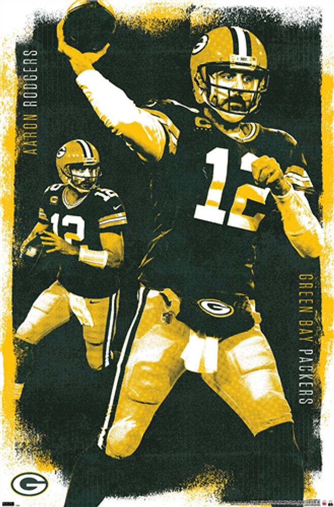 NFL Player Wall Poster Aaron Rodgers Packers