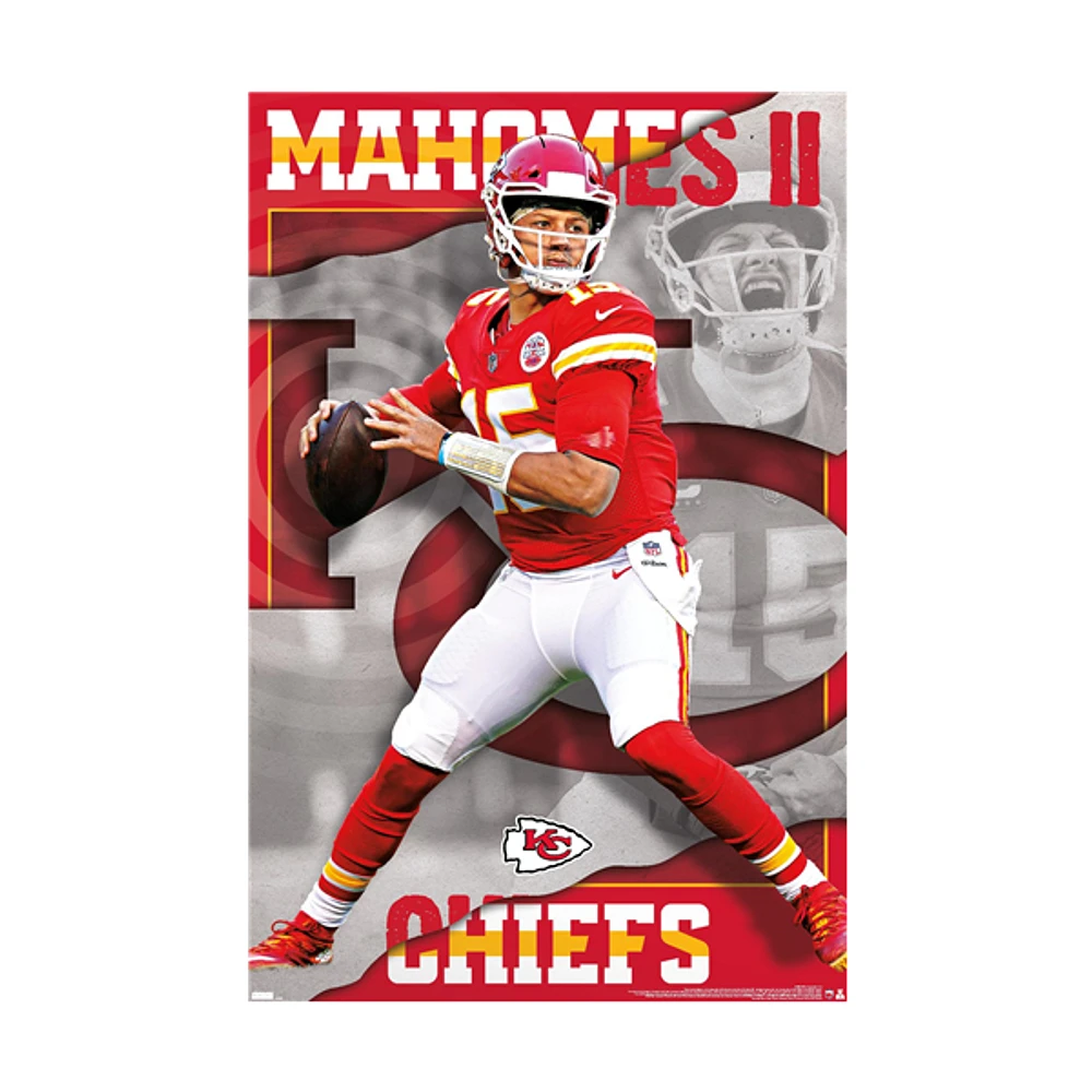 NFL Player Wall Poster Patrick Mahomes Chiefs