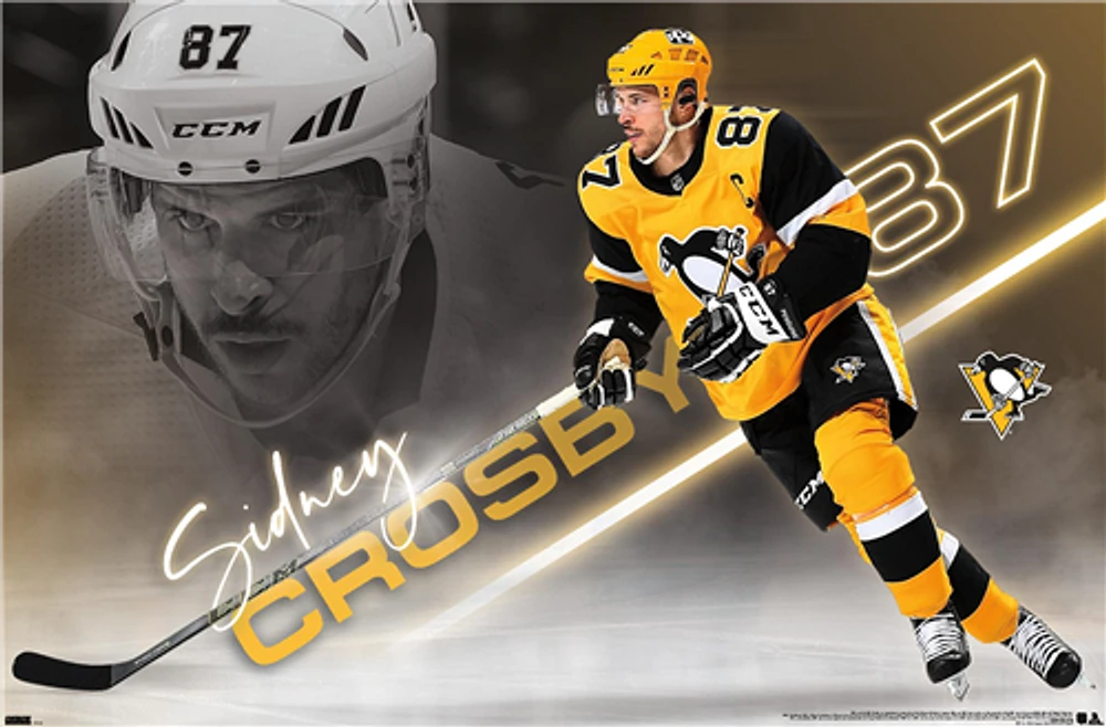 NHL Player Wall Poster Sidney Crosby Penguins