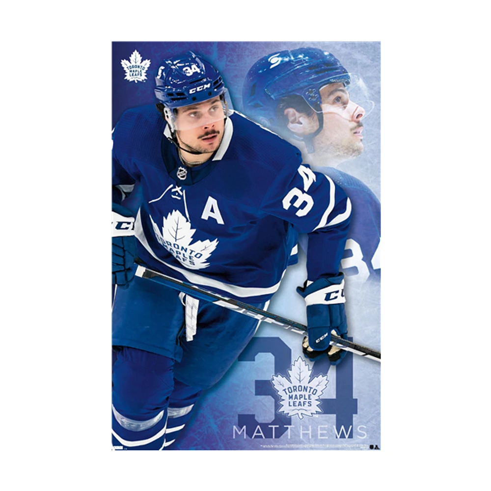 NHL Wall Poster Player Auston Matthews Maple Leafs