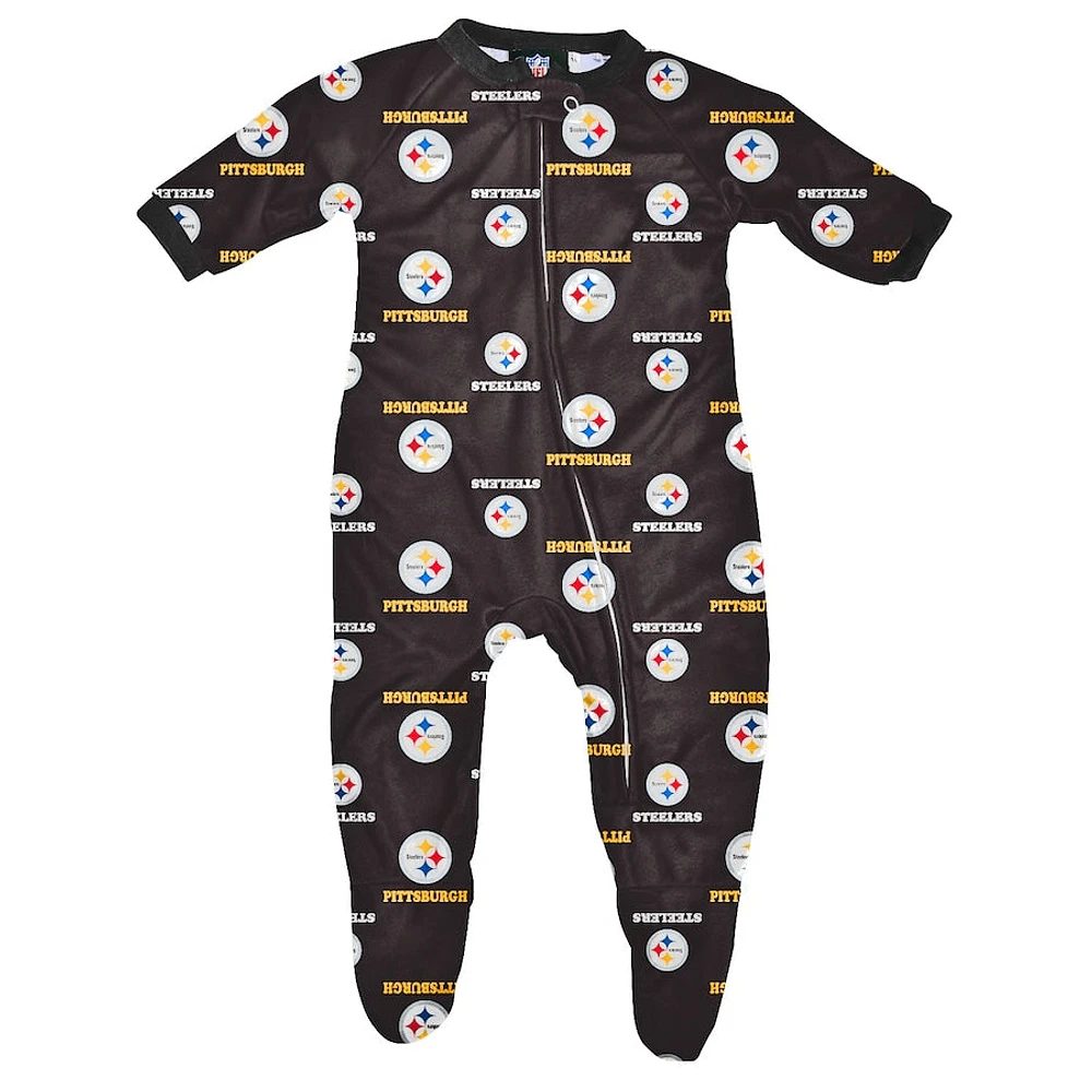 NFL Infant Onesie Raglan Zip Up Steelers