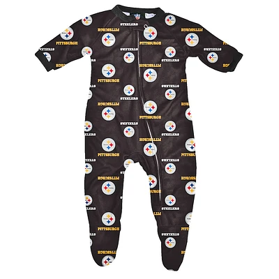 NFL Infant Onesie Raglan Zip Up Steelers