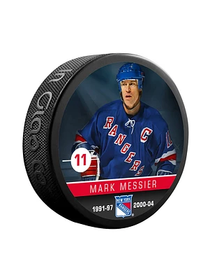 NHL Alumni Player Puck Mark Messier Rangers