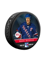 NHL Alumni Player Puck Mark Messier Rangers