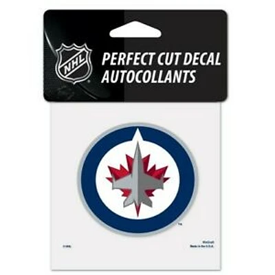 NHL Perfect Cut Decal 4x4 Jets