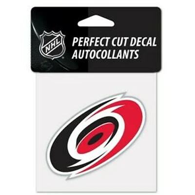 NHL Perfect Cut Decal 4X4 Hurricanes