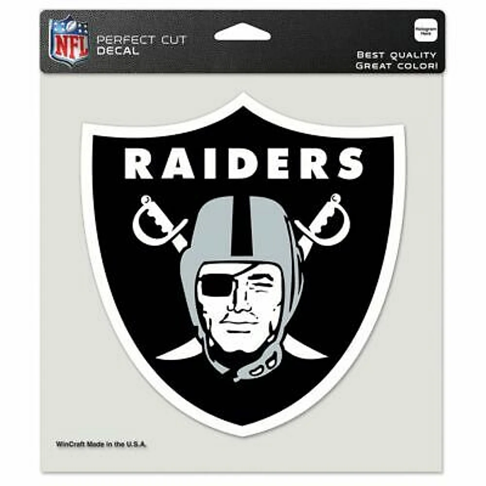 NFL Perfect Cut Decal 8x8 Raiders