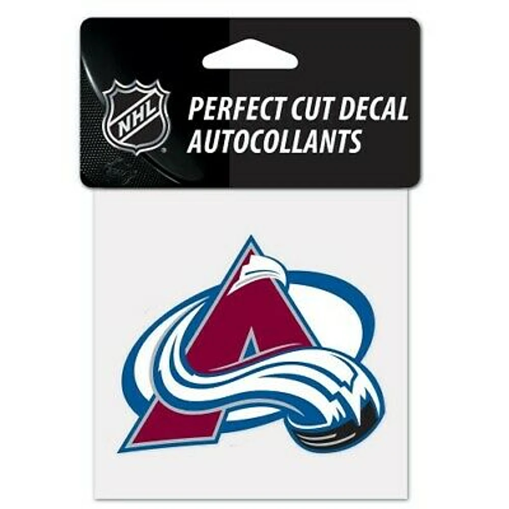 NHL Perfect Cut Decal 4x4 Avalanche