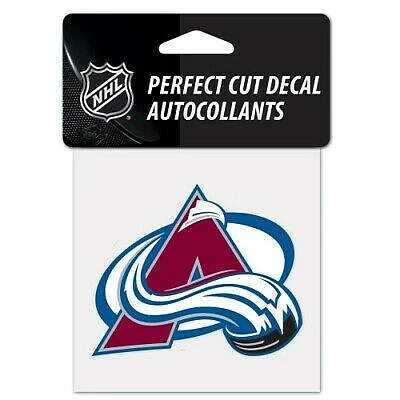 NHL Perfect Cut Decal 4x4 Avalanche