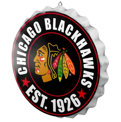 NHL Wall Logo Bottle Cap Blackhawks