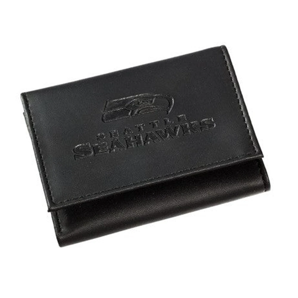 NFL Wallet Leather Tri-Fold Seahawks (Black)