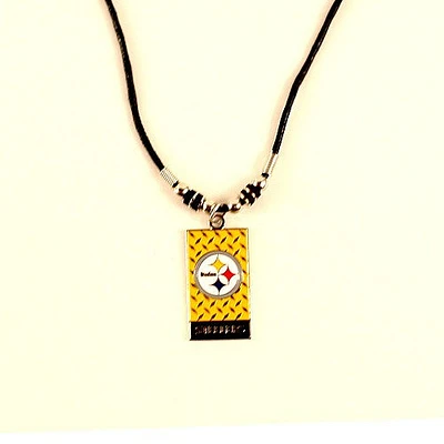 NFL Necklace Diamond Plate Steelers