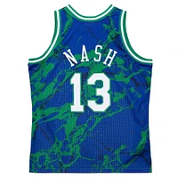 NBA Hardwood Classics Player Team Marble 1998-99 Swingman Jersey Steve Nash Mavericks (Blue)