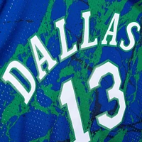 NBA Hardwood Classics Player Team Marble 1998-99 Swingman Jersey Steve Nash Mavericks (Blue)