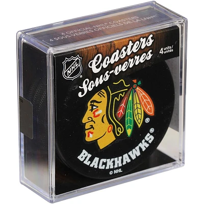 NHL Puck Coasters Blackhawks