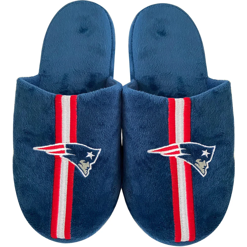 NFL Slippers Team Striped Patriots