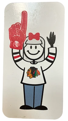 NHL Die-Cut Magnets Family Daughter Blackhawks