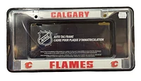 NHL License Plate Frame Metal Flames