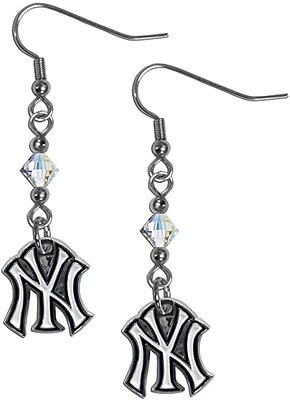 MLB Earrings Crystal Dangle Yankees