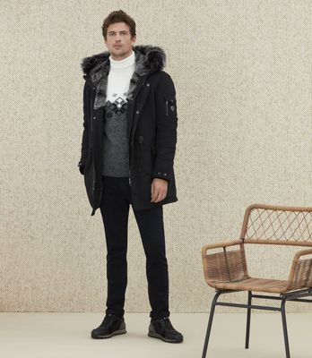 Parka longue noire