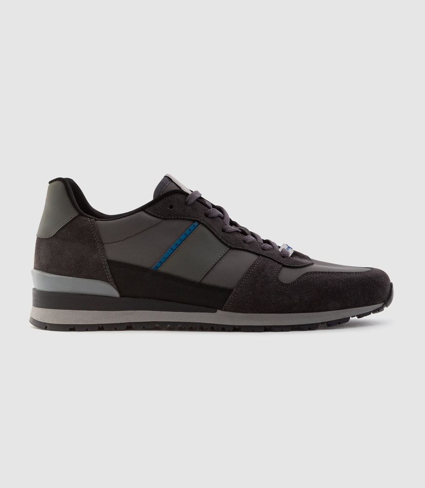 Sneakers cuir et textile grise