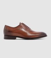 Chaussure coutures cuir marron-clair