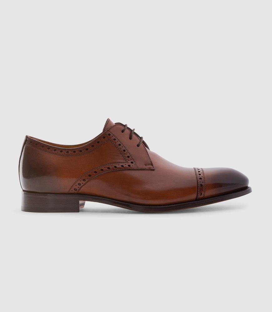 Derby cuir marron-clair