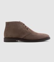 Bottines en cuir suÃ¨de taupe