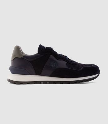 Sneakers en cuir marine